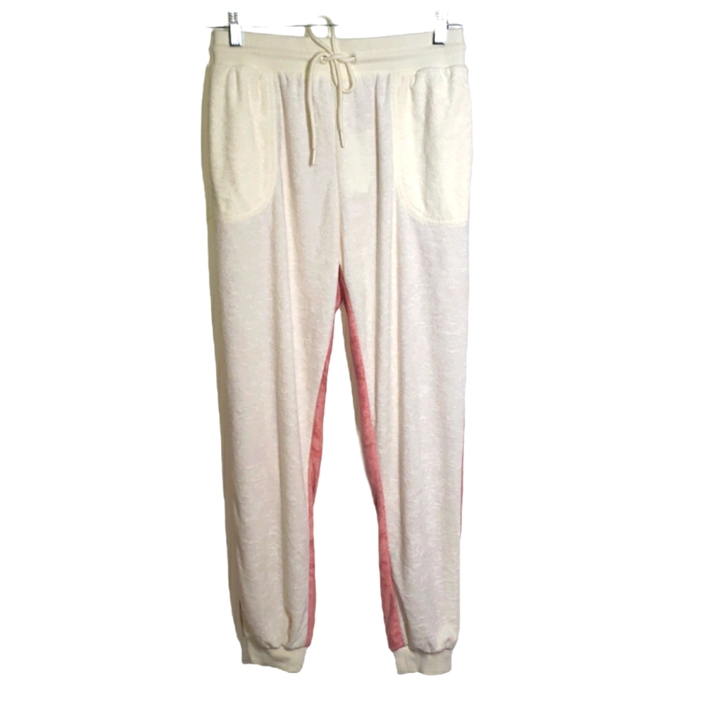 NWT L Space Crop Top & Jogger Set Pink Cream Color Block Size M - Picture 4 of 8